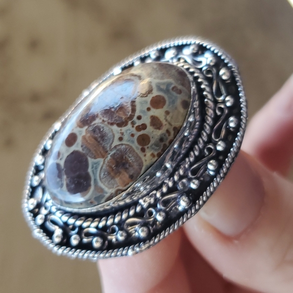New Asteroid Jasper Silver Ring. - Picture 9 of 11
